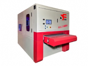 Deburrs metal surfaces after laser cutting and precision stamping
